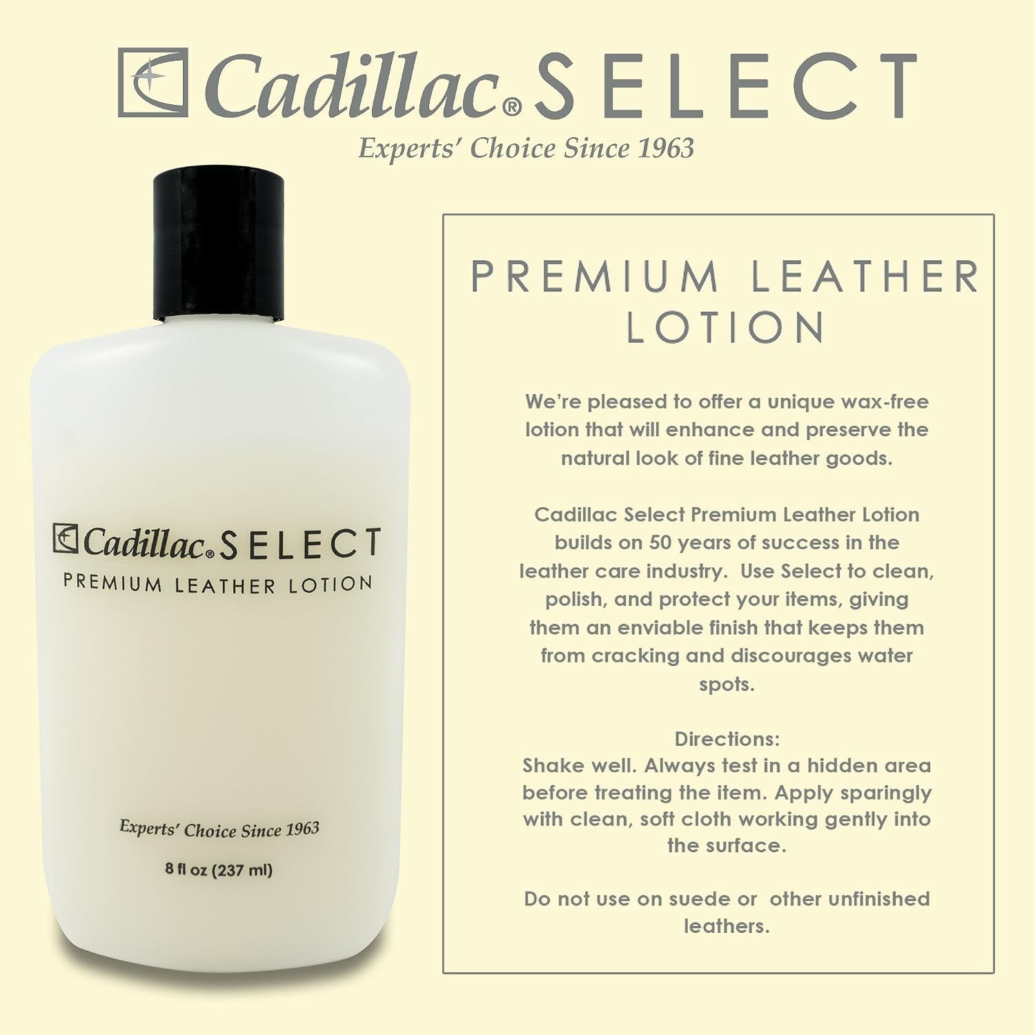 Select Leather Lotion Cleaner & Conditioner – 8 Fl Oz for Luxurious Leather Care