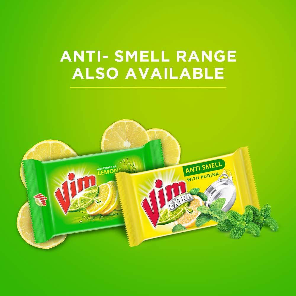 Vim Fresh Lemon Dishwash Bar 200 g (Combo Pack of 3) Tough Stain & Grease Remova