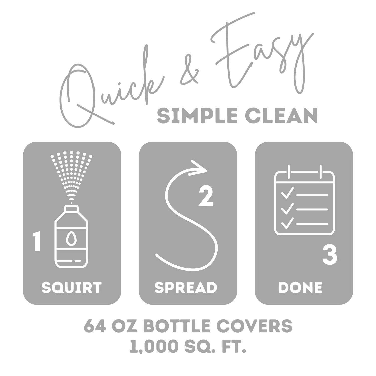 (2 Pack) Quick Shine Multi-Surface Floor Finish, PFAS-Free, Floor Polish 64 oz