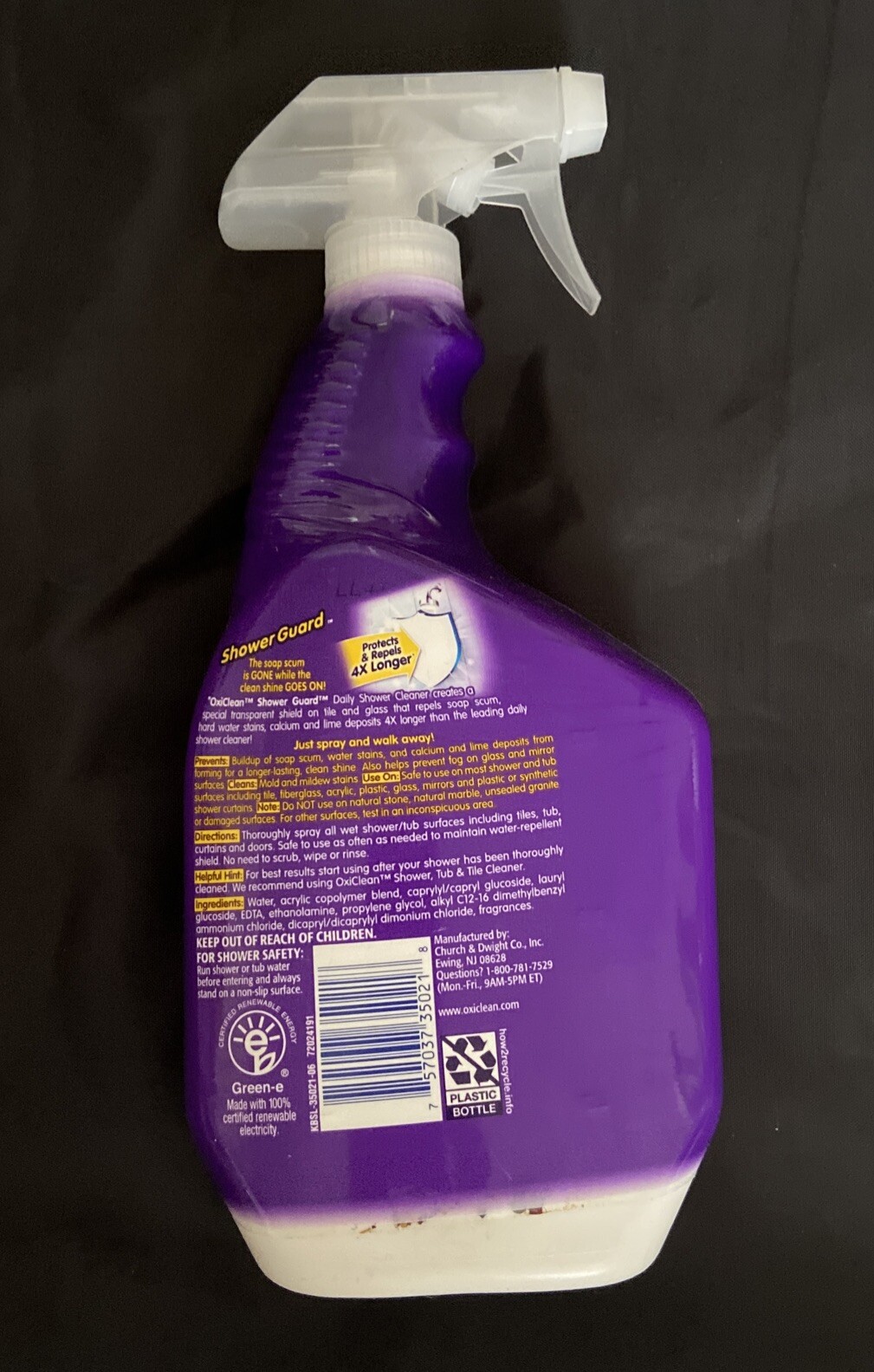 OxiClean Shower Guard Shower Cleaner Protects & Repels 4x Longer ￼30 FL OZ