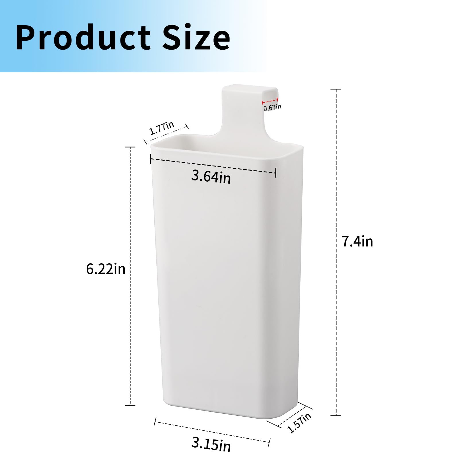 Premium Toilet Tank Tablet Holder – Plastic Hanging Cleaner Caddy (7.5” x 3….