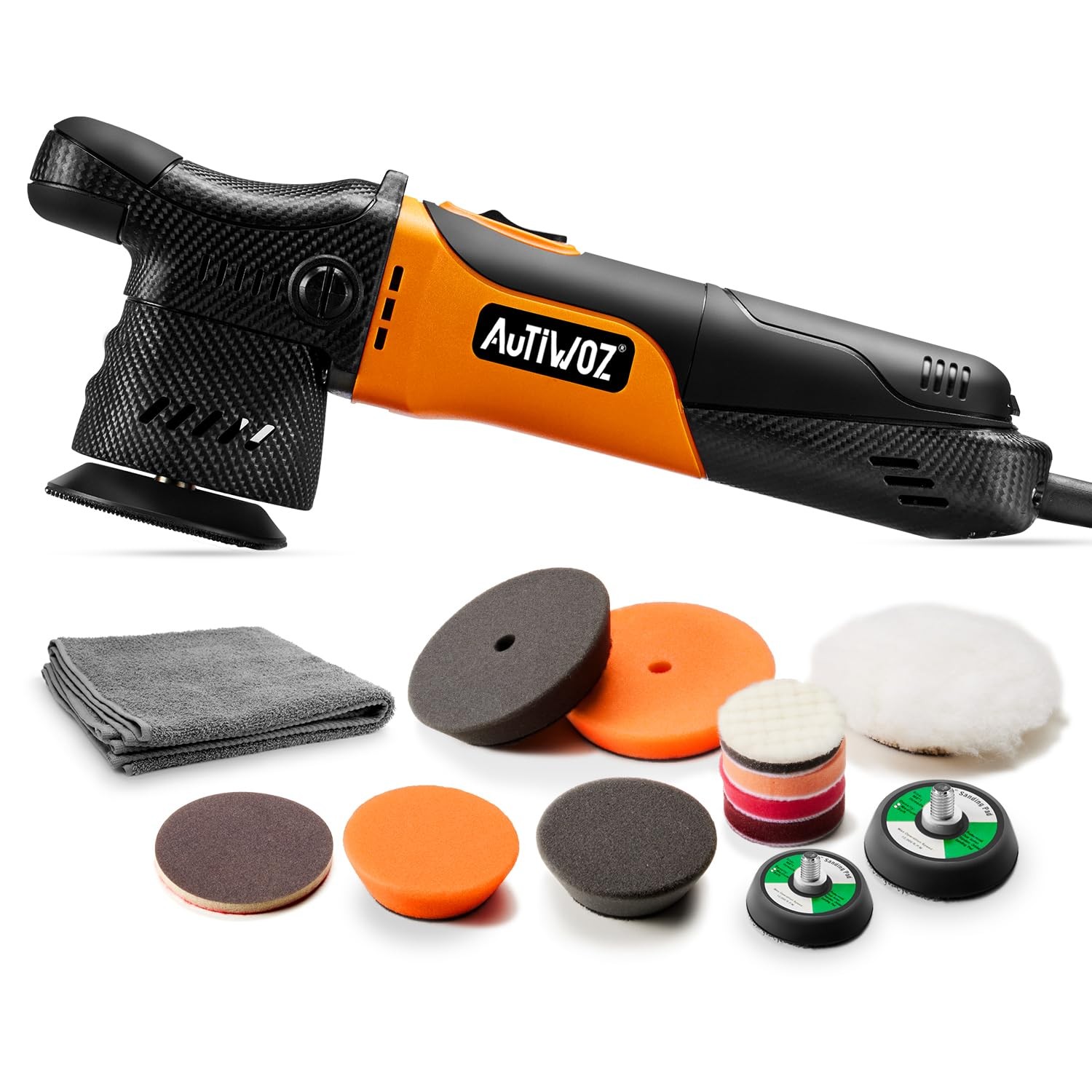 Mini Polisher, 2/3Inch Small Buffer Polisher, 630W with 12mm Random Orbital, …