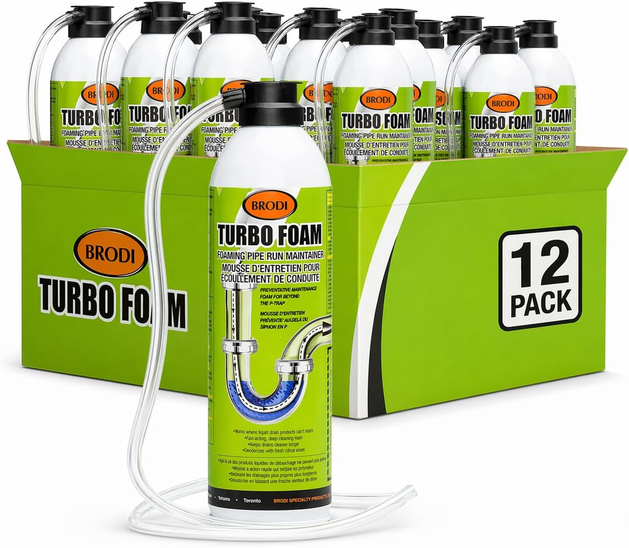 Turbofoam Drain Cleaner – Enzyme Formula for Deep-Cleaning Pipes & Odor Control
