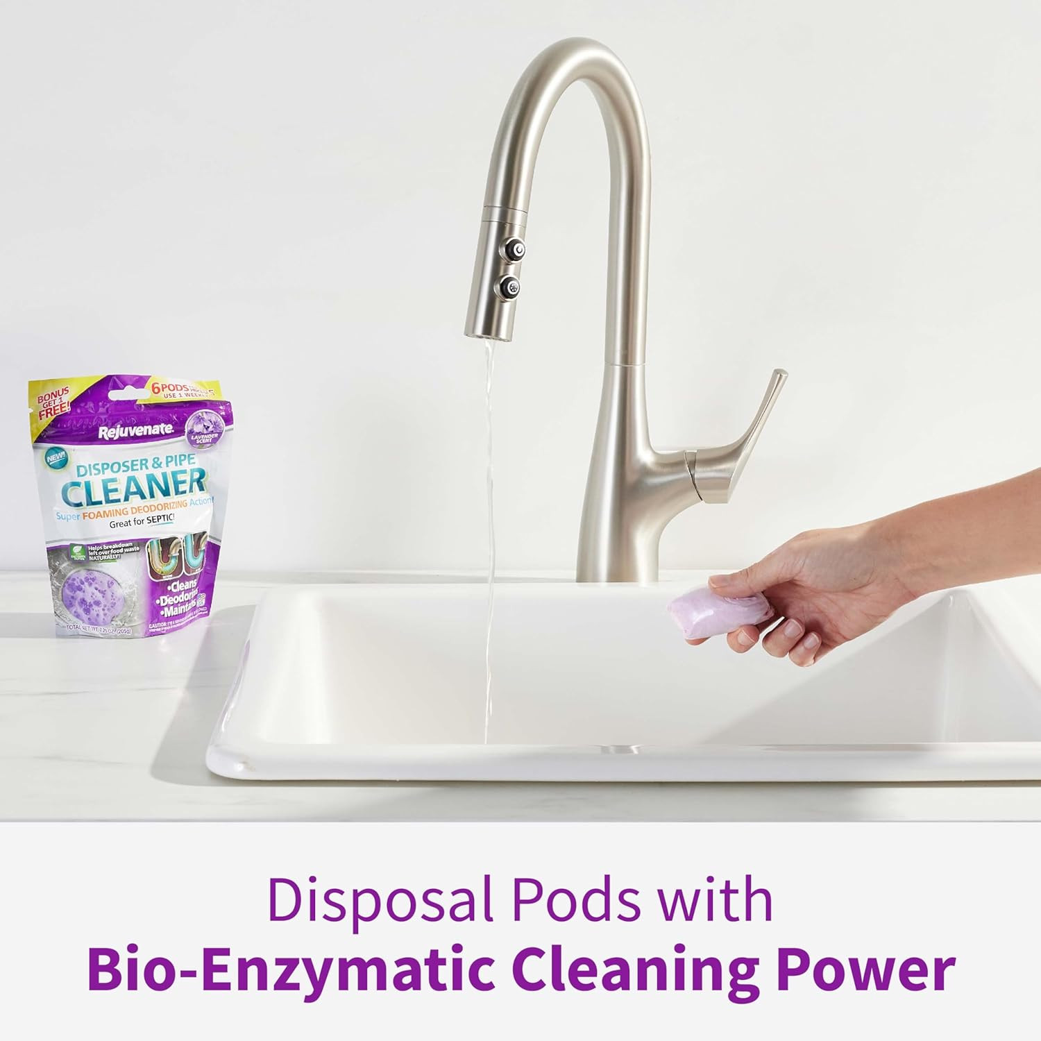 Garbage Disposal Cleaner Foaming Action 6 Pack Lavender