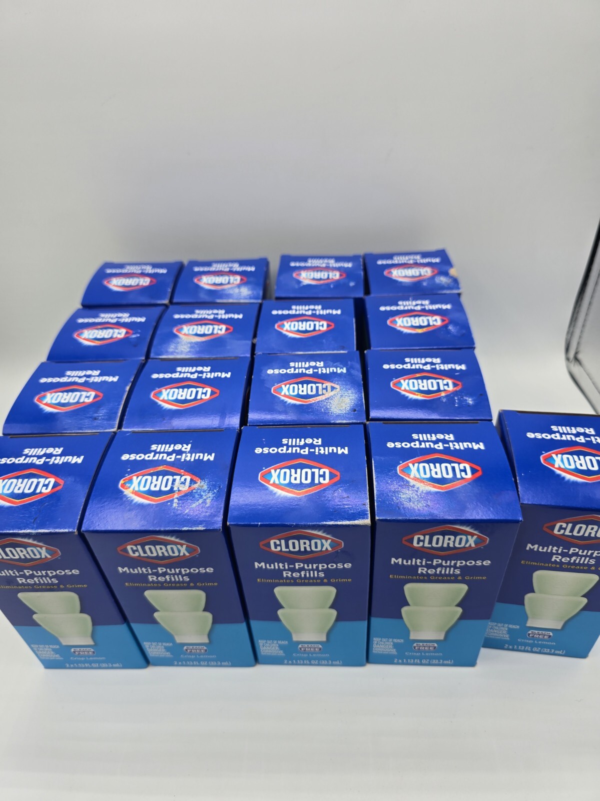 Lot Of 17 Clorox Multi-Purpose Cleaner Refills 2 pack Crisp Lemon New in Box