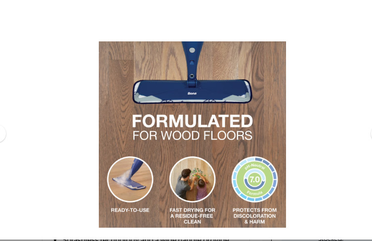 Hardwood Floor Cleaning Solution Refill Unscented 128 fl oz Multi-Surface