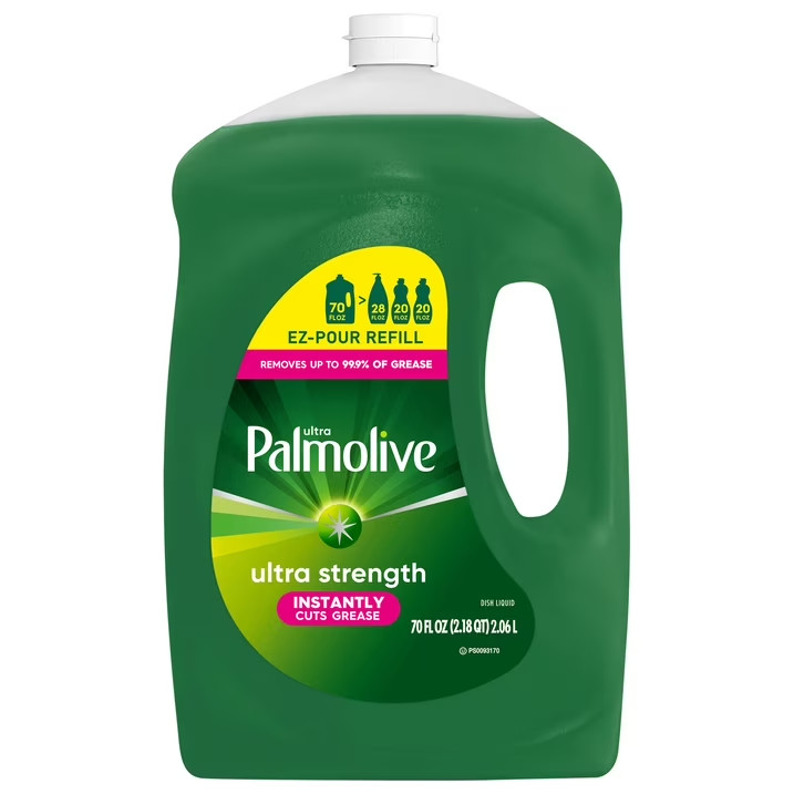 Ultra Strength Liquid Dish Soap, Original Green – 70 Fluid Ounce
