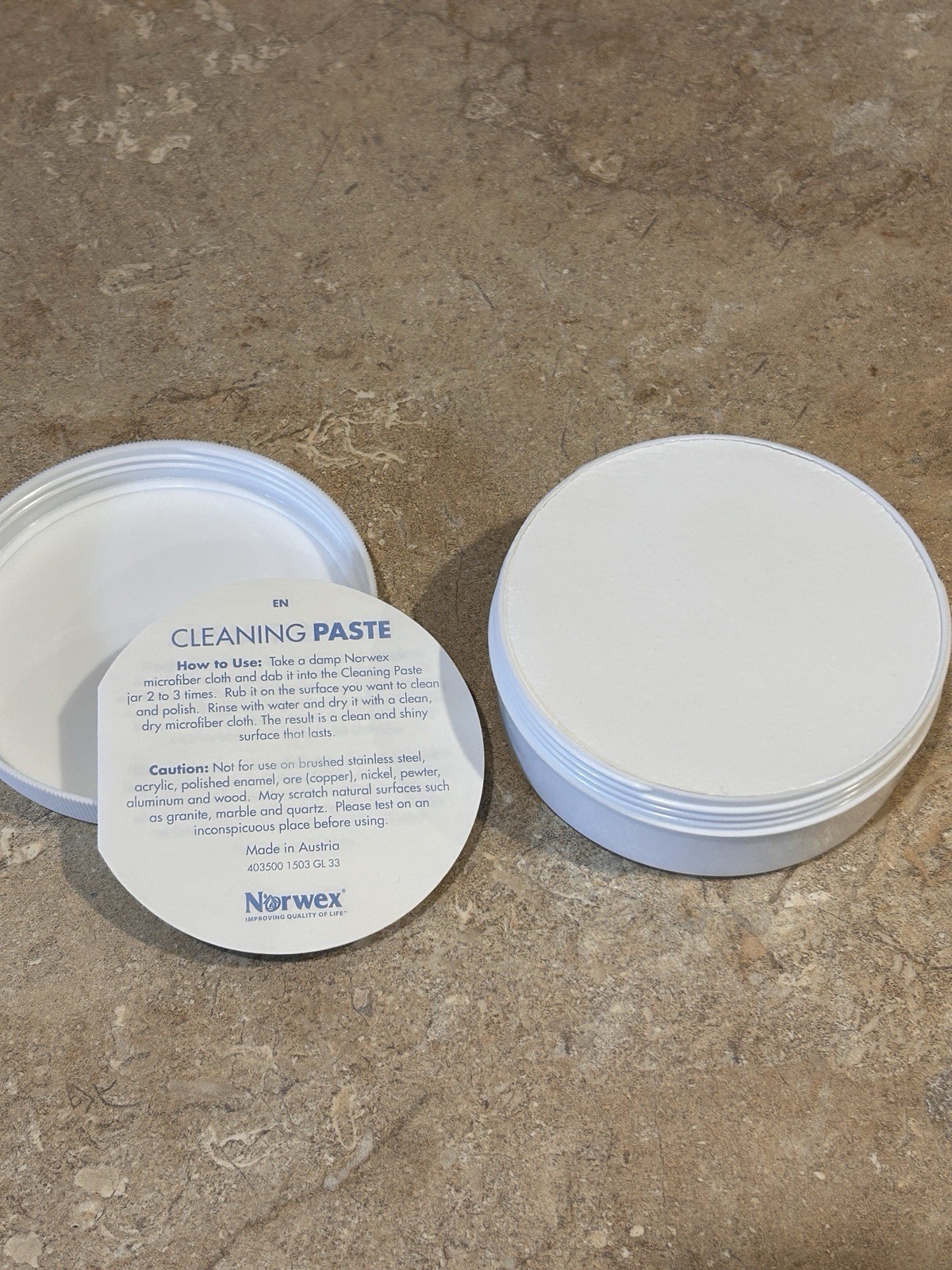 Norwex Cleaning Paste 200ml 6.76 oz Stain Remover Polisher Stovetop Car FoodSafe
