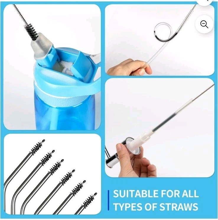 MR.Siga Straw Cleaner Brush, 10 inch Stainless Steel Straw Brush,Pipe Cleaner…