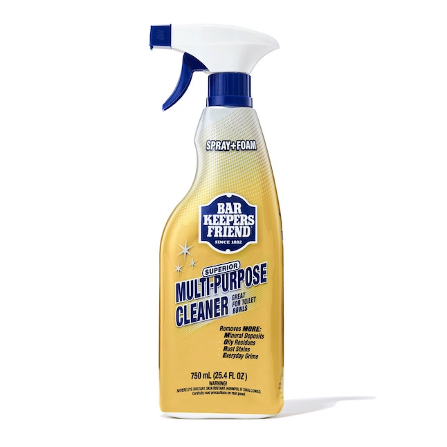Bar Keepers Friend Spray + Foam Multi-Purpose Bathroom Cleaner, 25.4 fl oz