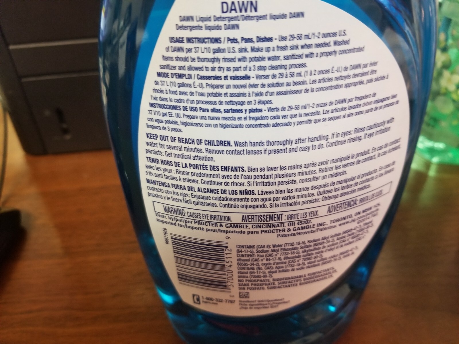 (ONE BULK CASE) DAWN ULTRA CONCENTRATED DISH WASHING LIQUID, (8-38 oz BOTTLES)