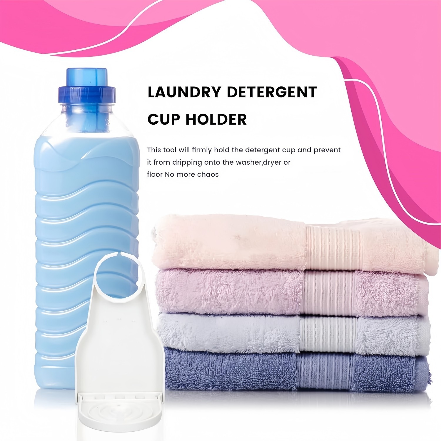 [2 Pack] Laundry Liquid Detergent Drip Catcher/Cup Holder