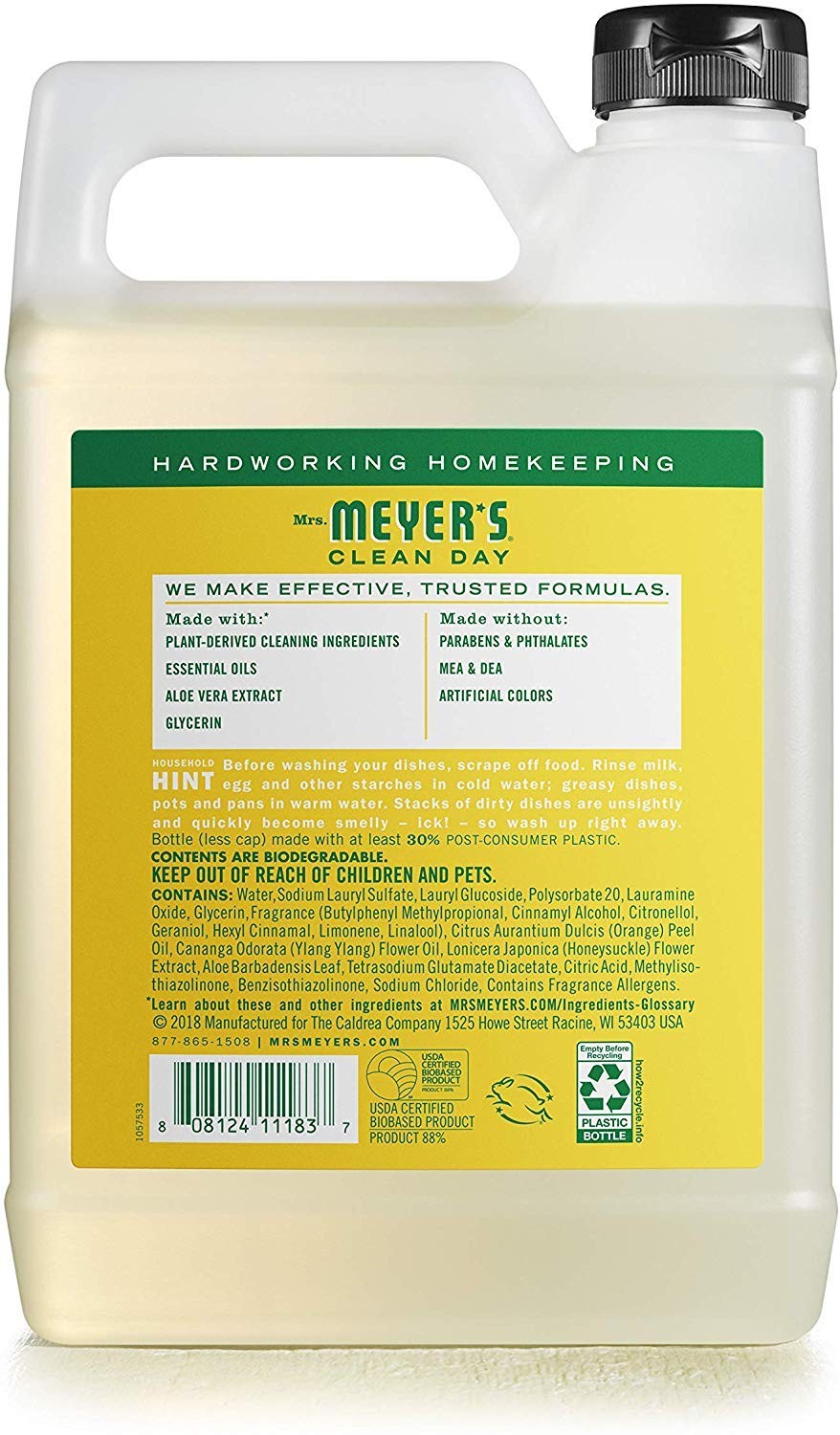 CLEAN DAY Liquid Dish Soap Refill, Honeysuckle, 48 fl. oz