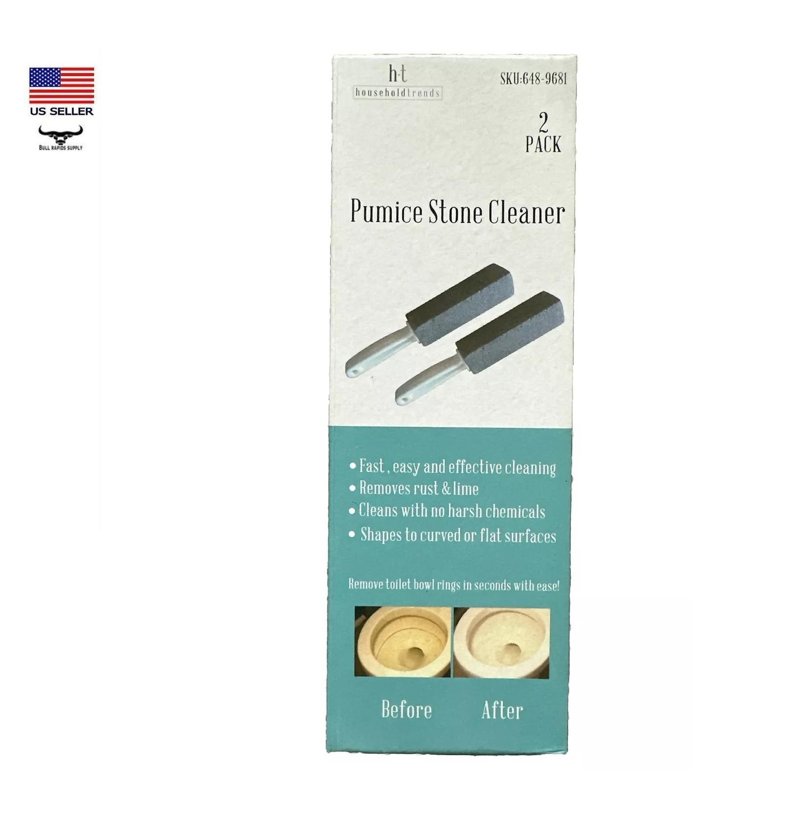 10 inch Pumice Stone Cleaner 2 Pack Removes Rust & Lime with No Harsh Chemicals