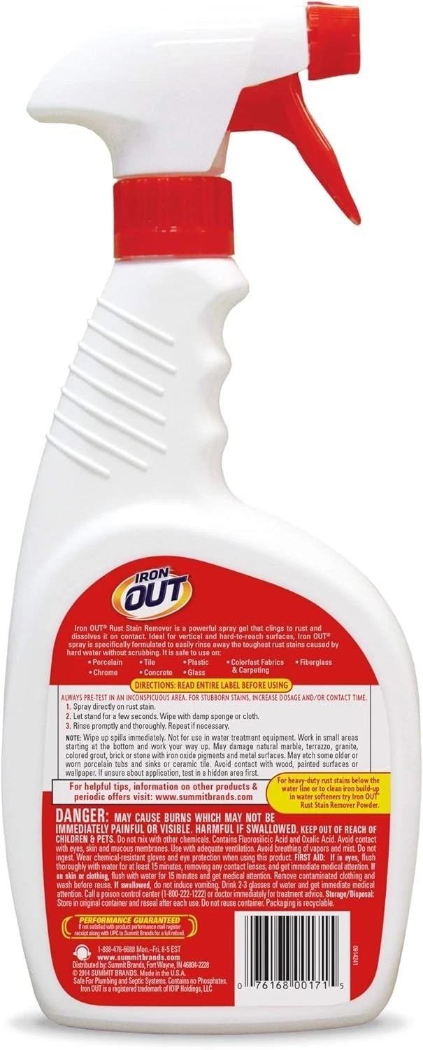 24oz Rust Stain Remover Gel – Multi-Surface, Safe for Home and Family, Pack of 6