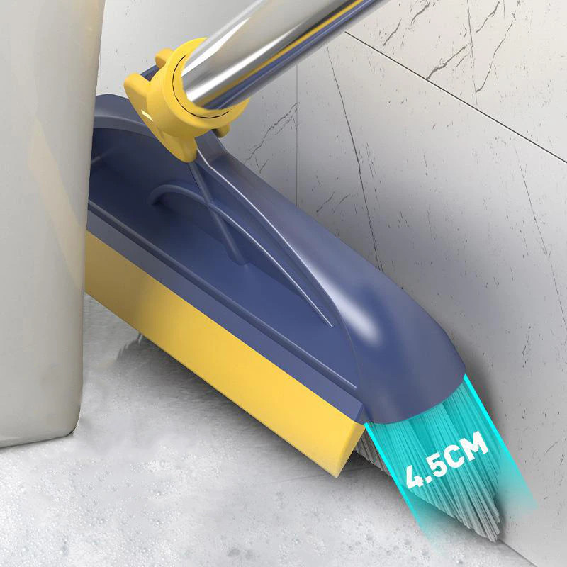 2 in 1 Broom Long Handle Cleaning Brush Removable Wiper Floor Tile Corner Gap Cl