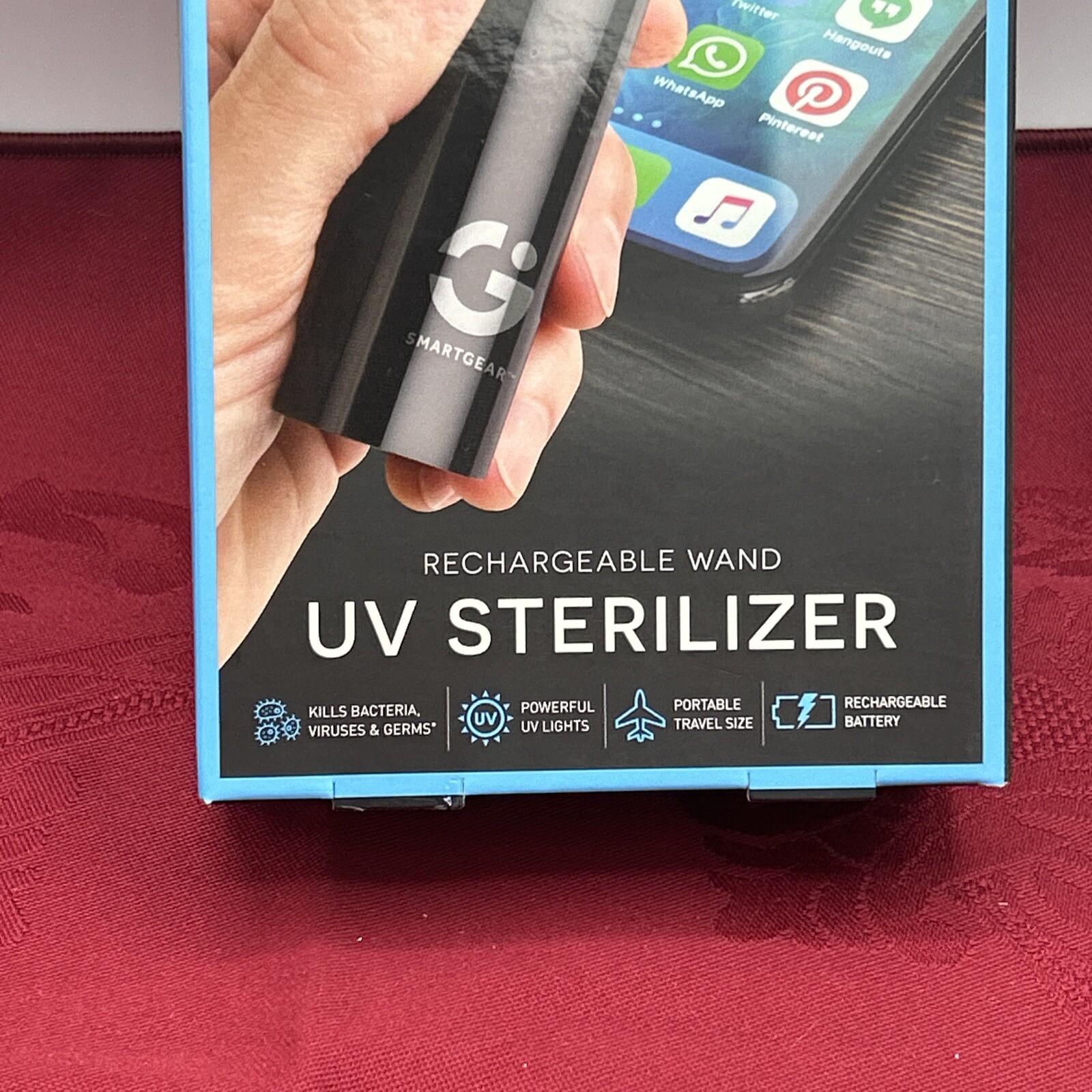 Smartgear Led Sterilization Wand New In Box Eliminates 99.9% Germs And Bacteria