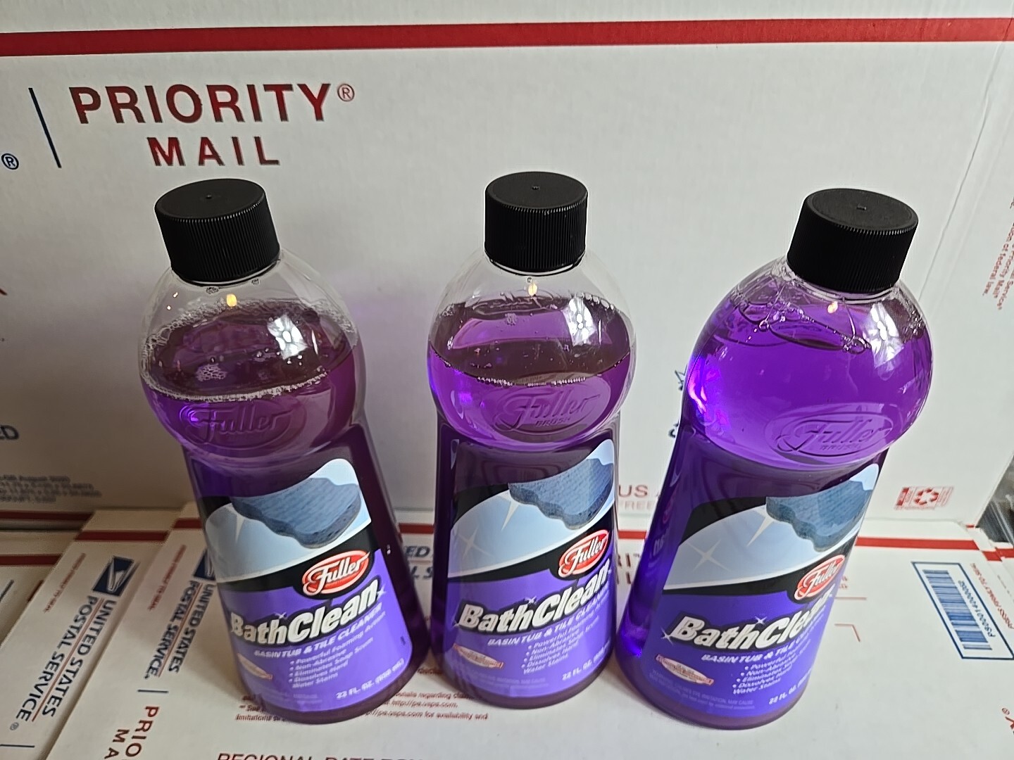Lot Of 3-Fuller Brush BathClean Dissolves Soap Scum Hard Water Stains 22oz Each*
