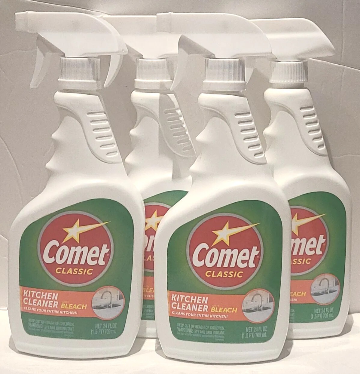 Pack Of 6 Comet Classic Kitchen Cleaner With Bleach 24 oz Each