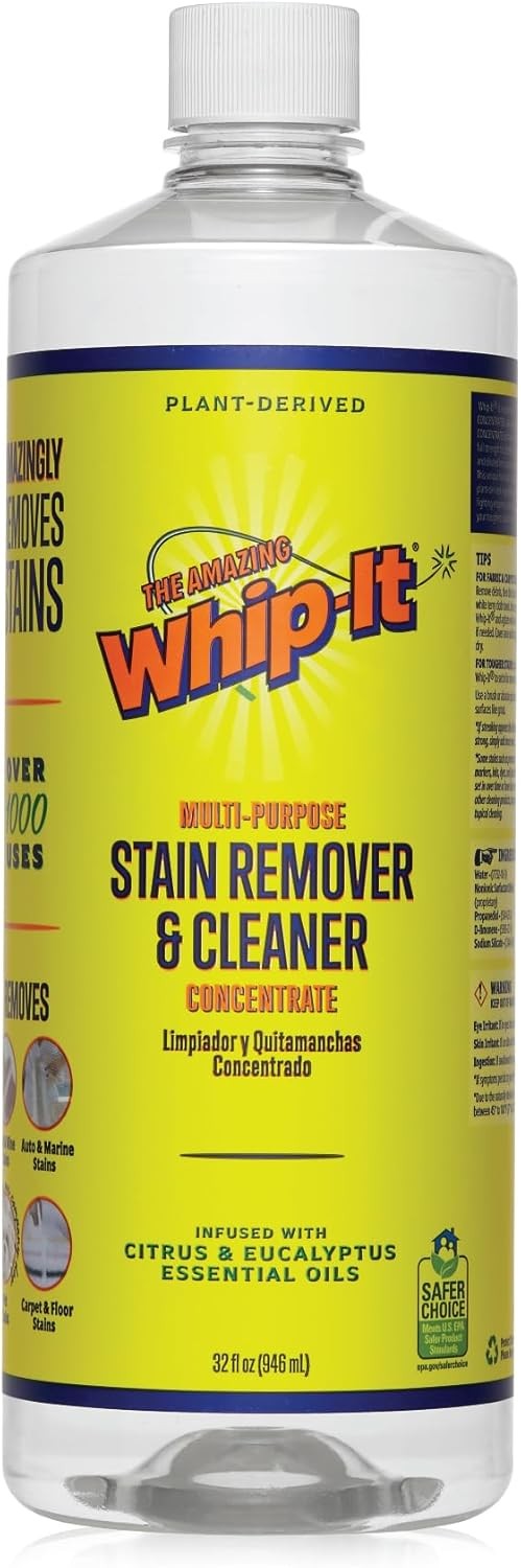 Whip It Cleaner, Multi Purpose Stain Remover CONCENTRATE, Makes 32 Bottles, Plan