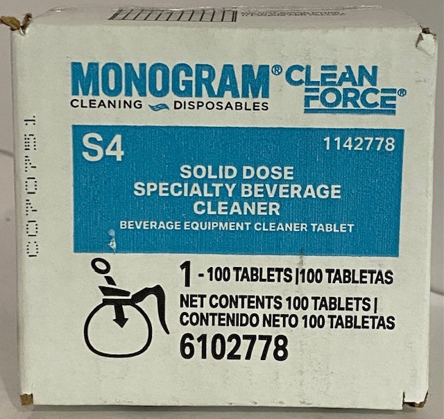 Monogram Clean Force Solid Dose Specialty Beverage Cleaner – 100 Tablets 6102778