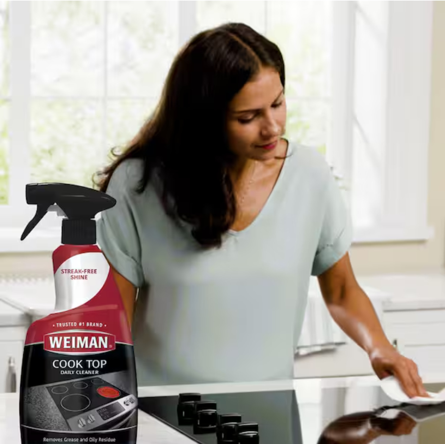 WEIMAN Glass Ceramic Stove Top DAILY CLEANER Polish Shine Protect RANGE TOP 22oz