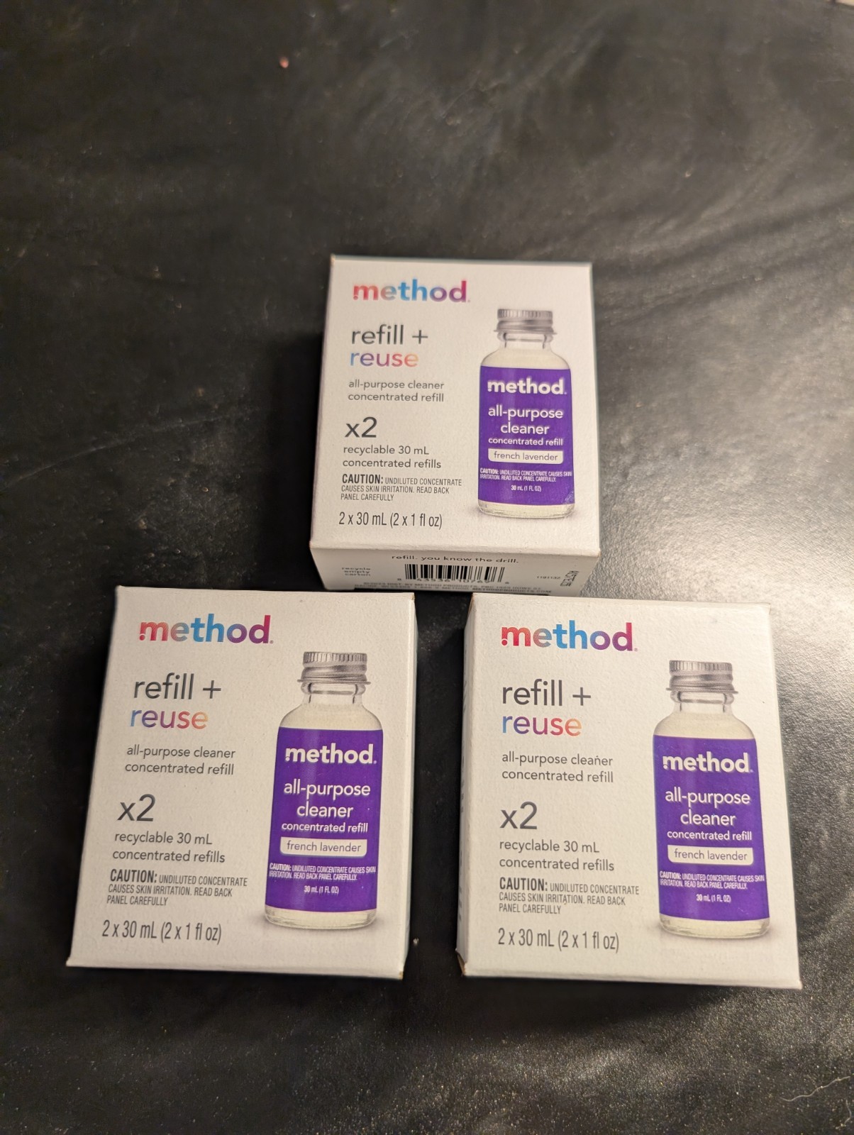 Method French Lavender Concentrated All Purpose Cleaner Refill 1oz Lot Of 6