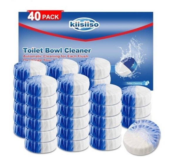 Toilet Bowl Cleaner Tablets – 40 Pack Long-Lasting Formula – Septic Safe & Fresh