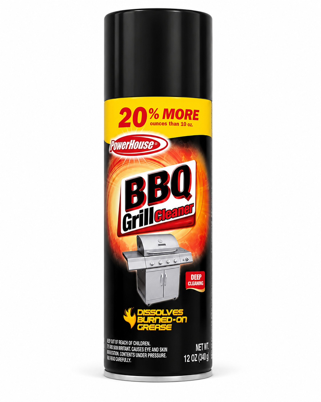 PowerHouse BBQ Grill Cleaner Spray 12oz – Pack of 3 | Heavy Duty Grease Remover
