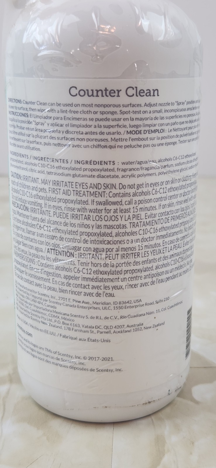 Scentsy Counter Clean Evergreen & Grapefruit 16 Fl oz Kitchen Surface Spray New