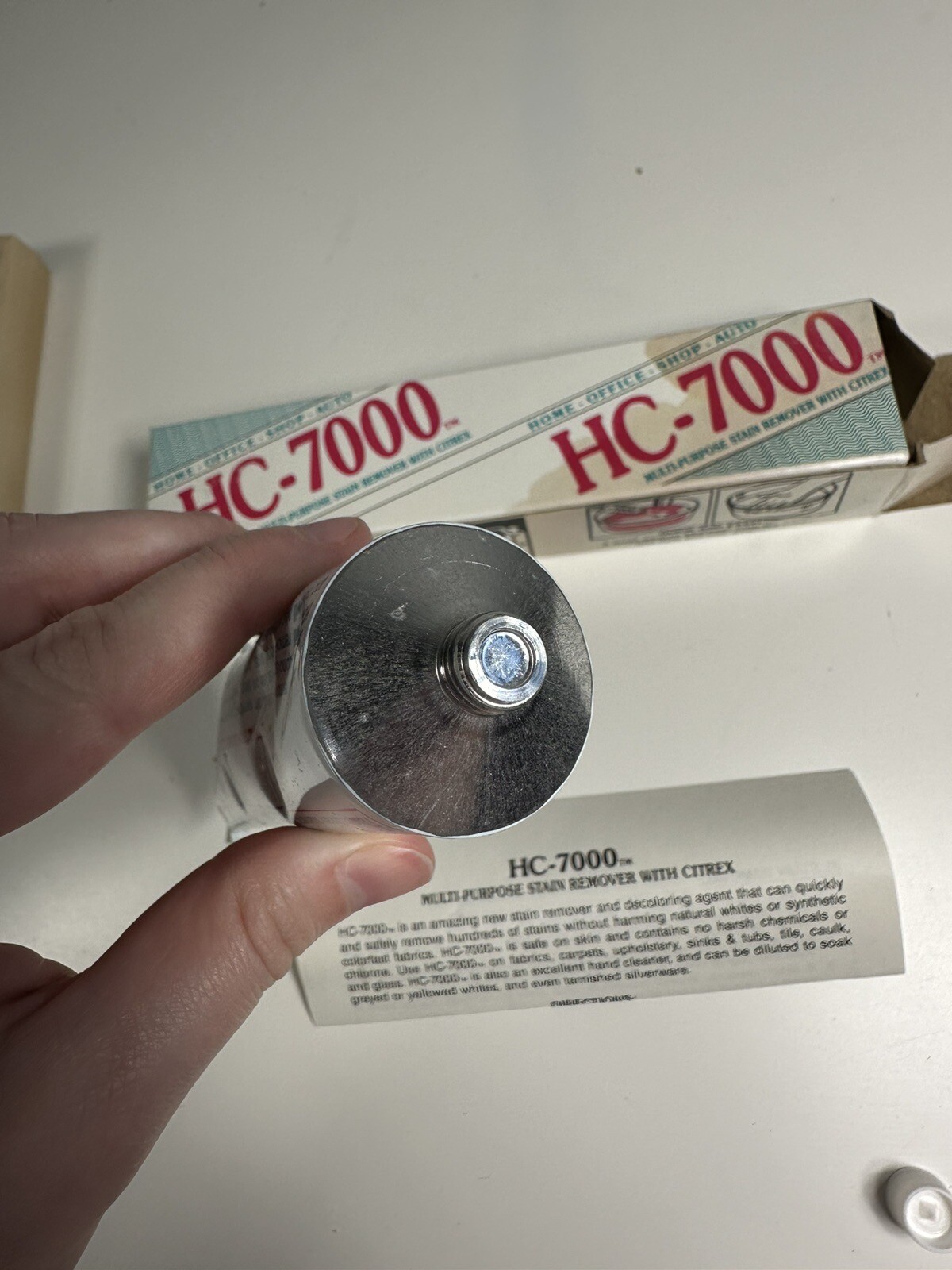 Vintage HC-7000 Universal Cleaner 3.5 oz Sealed New Old Stock Box Paper Sealed