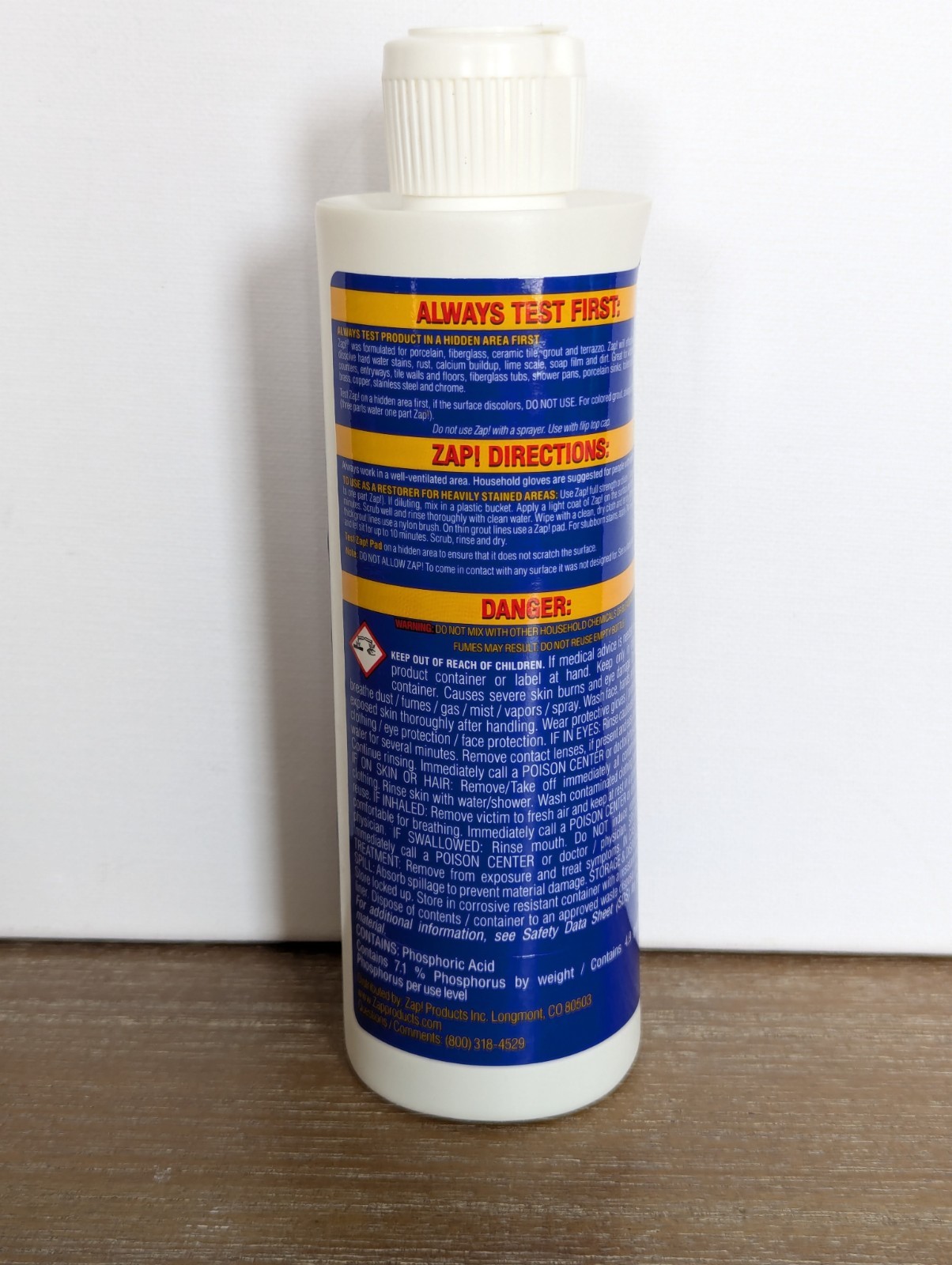 Zap! Professional Restorer 10 oz Porcelain Fiberglass Tile Grout – NEW SEALED