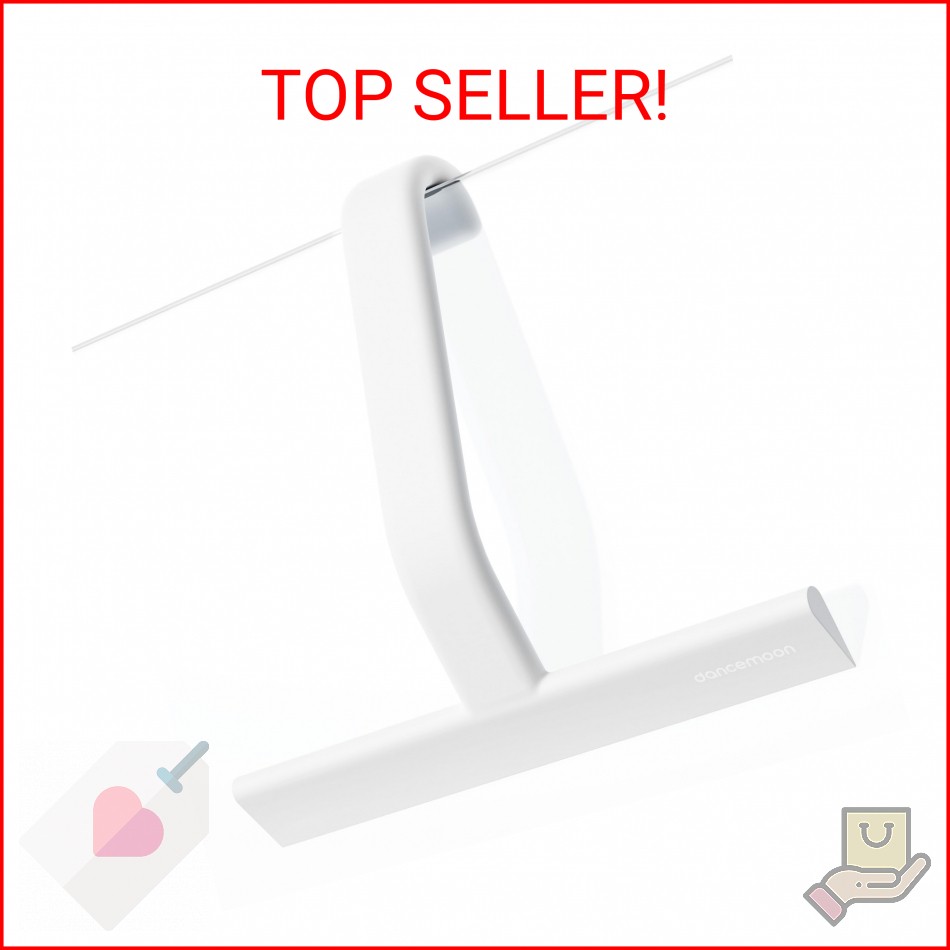 dancemoon JustHang Shower Squeegee for Glass Doors, All-in-One Award-Winning Sil