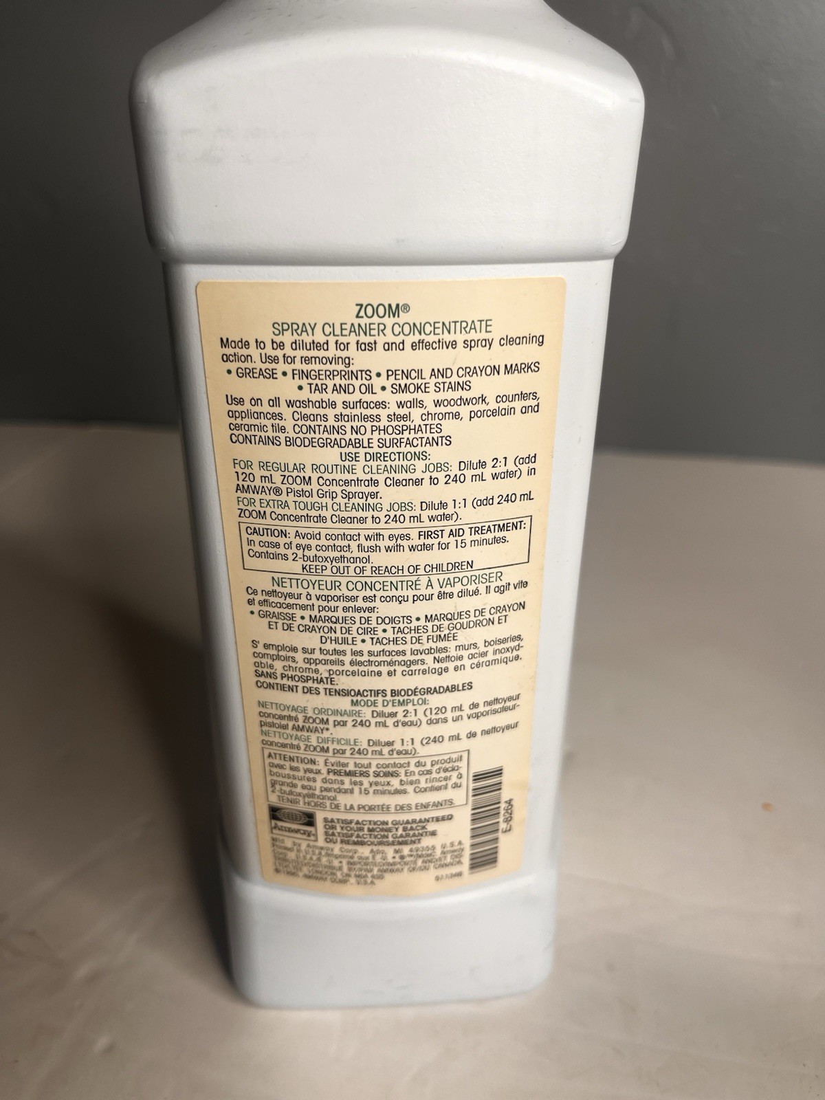 Amway Zoom Multipurpose Cleaner Concentrate, 1 liter (33.8 oz) 1995