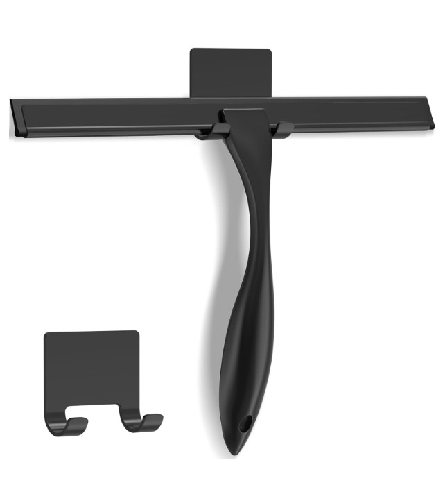 All-Purpose Stainless Steel Shower Squeegee for Shower Glass Door with Adhesive
