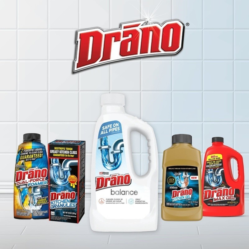 Liquid Drain Cleaner Unclogs Pipes in 60 Minutes Non-Corrosive Gel Safe Drains