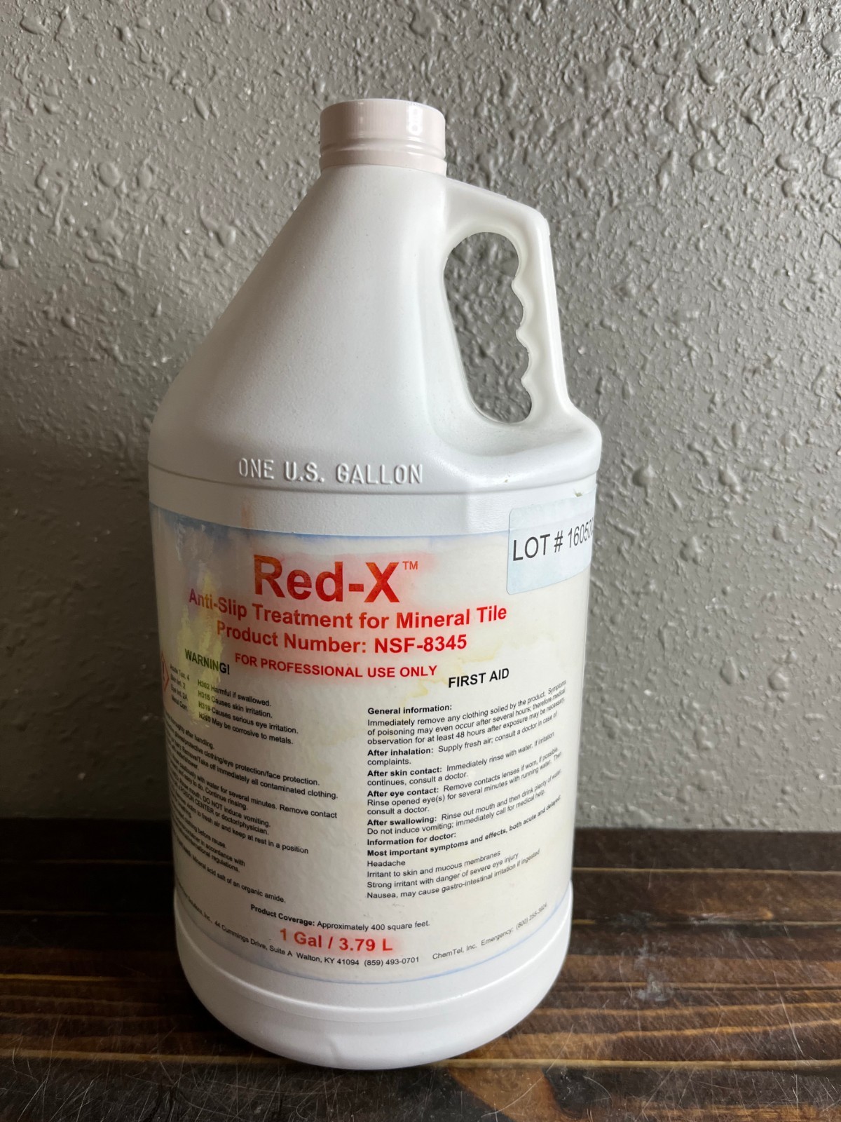 Nu-Safe Red-X Anti-Slip Floor Treatment For Mineral Tile 1 Gallon NSF-8345