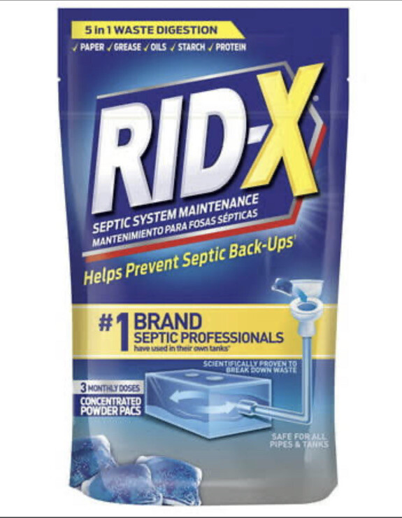RID-X Septic Tank Treatment, 3 Month Supply of Septi-Pacs, 3.2Oz, 100% Biobased
