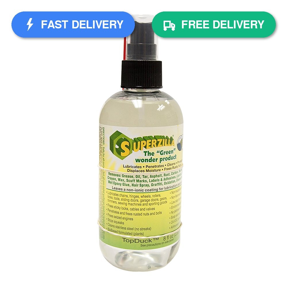 Superzilla – Powerful All-Purpose Cleaner and Lubricator – “The Green Wonder…