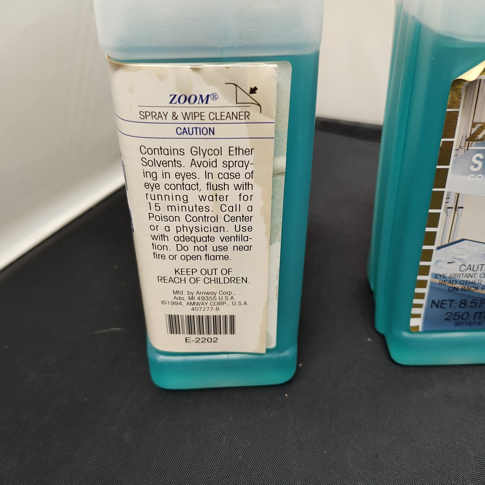 Lot Of 3 Vintage 1994 Amway Zoom Super Concentrate 8.5 Fl Oz Bottle
