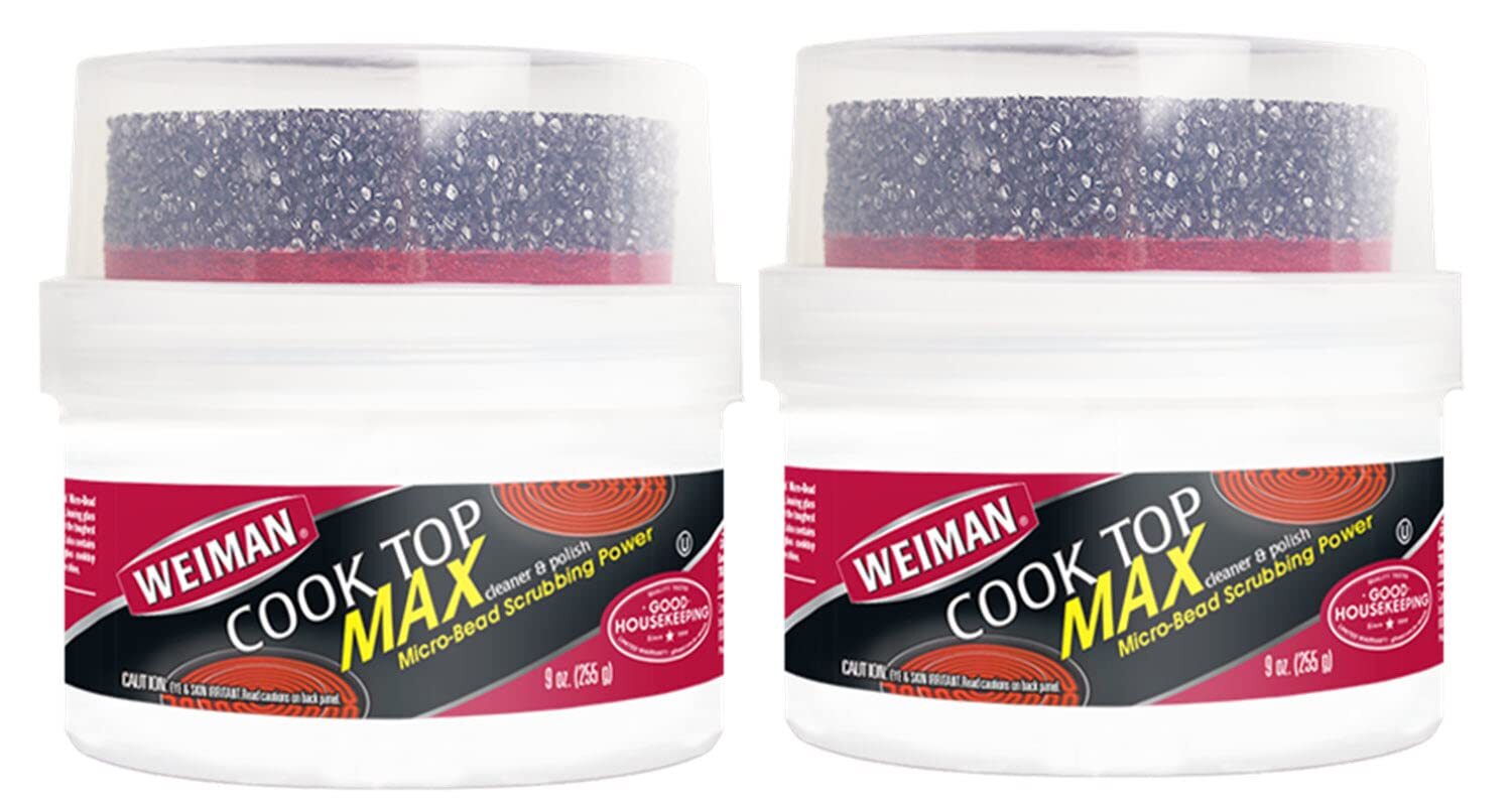 Weiman Cook Top Max Cleaning Agent 9 Ounce Pack of 2 Streak-Free Shine