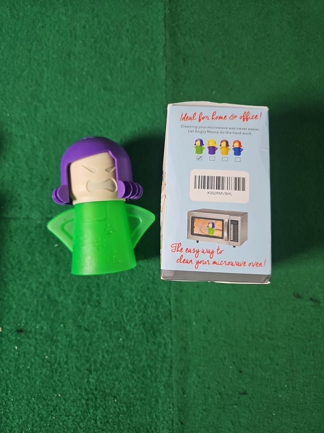 Angry Mama Microwave Cleaner / Vinegar & Water / Green/Purple / With Open Box