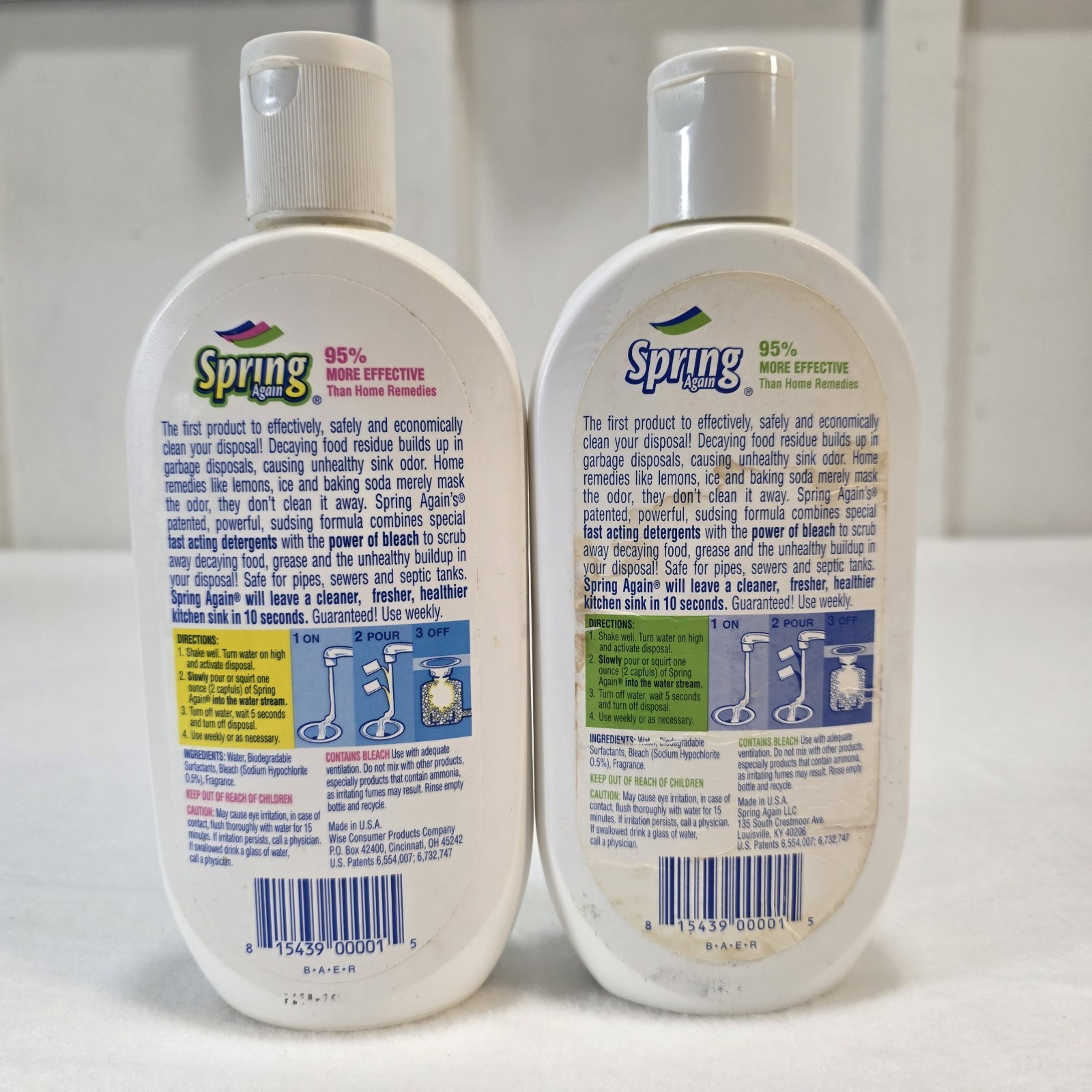 Spring Again Garbage Disposal Cleaner 12 Oz. Both Partially Used x2