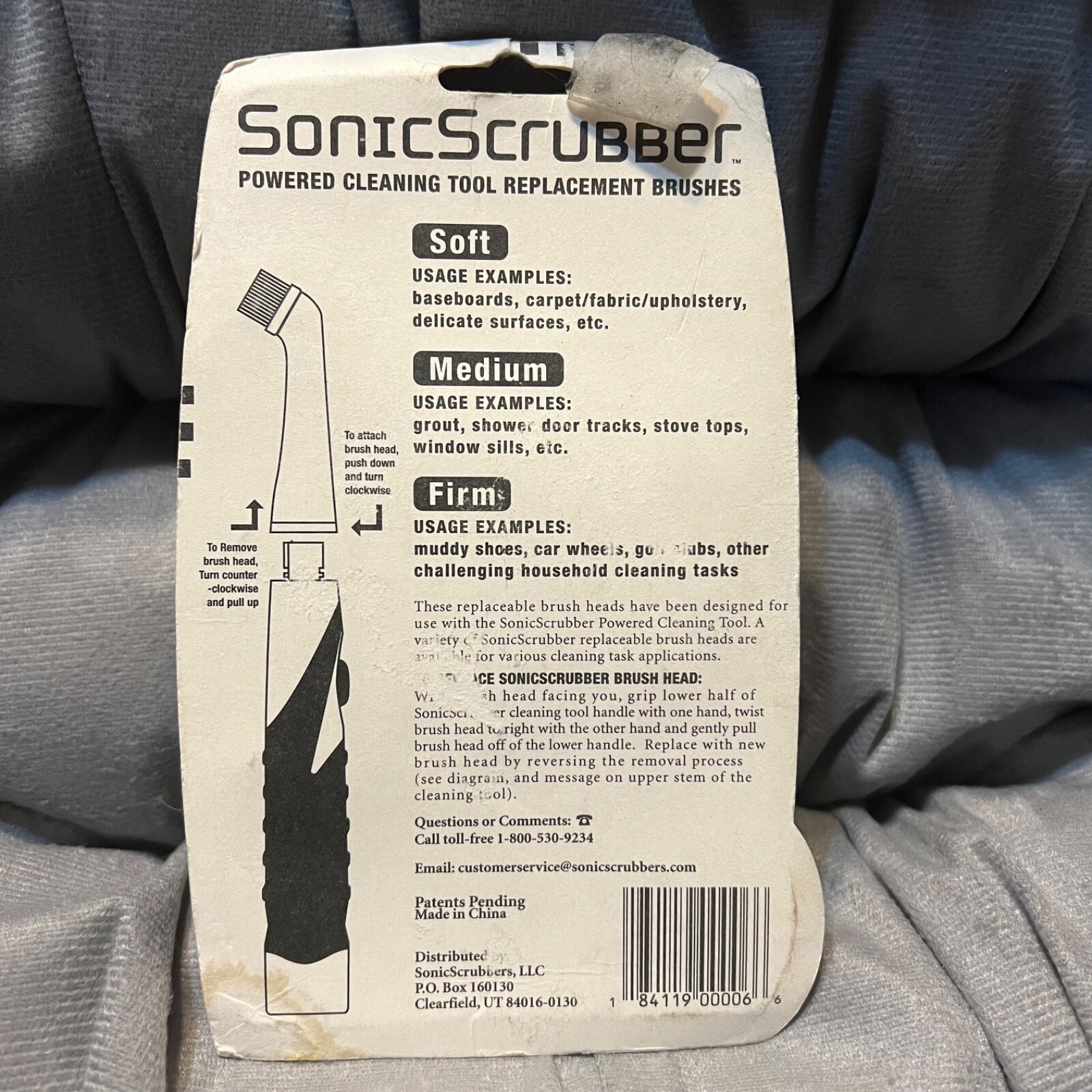 3 Pack SonicScrubber Replacement Cleaning Tool SOFT, MEDIUM, FIRM