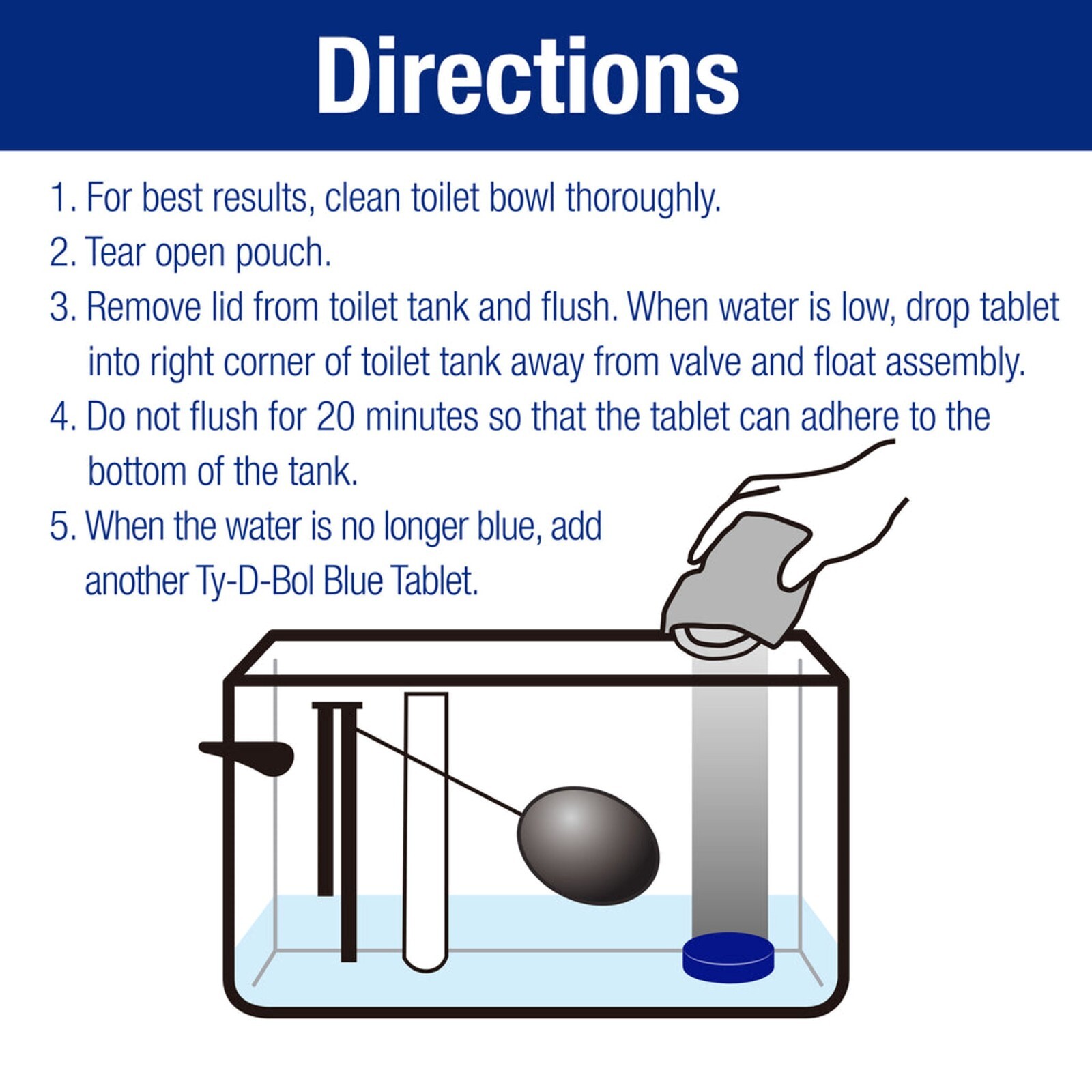 Ty-D-Bol Bleach Free Tablet Toilet Bowl Cleaners, 2 pk-3 Count/Pack-6 Tablets