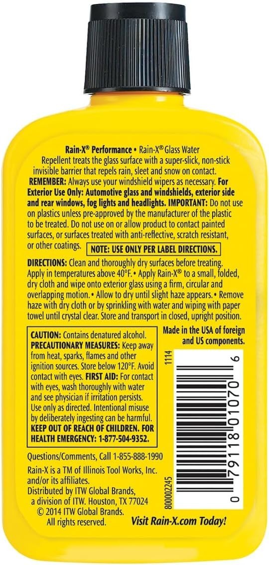 3.5 Oz Windshield Treatment Glass Cleaner Unscented Invisible Coating