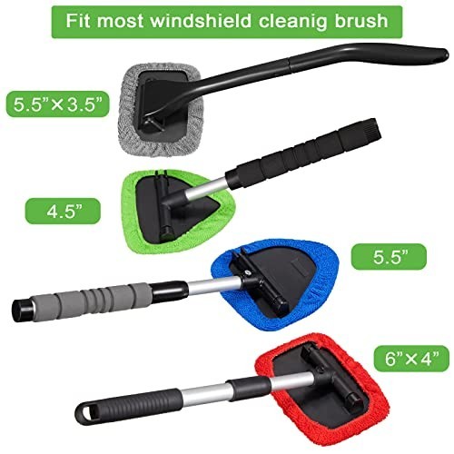 20-Pack Microfiber Windshield Cleaning Pads Car Window Glass Wipes 4-6in Tools