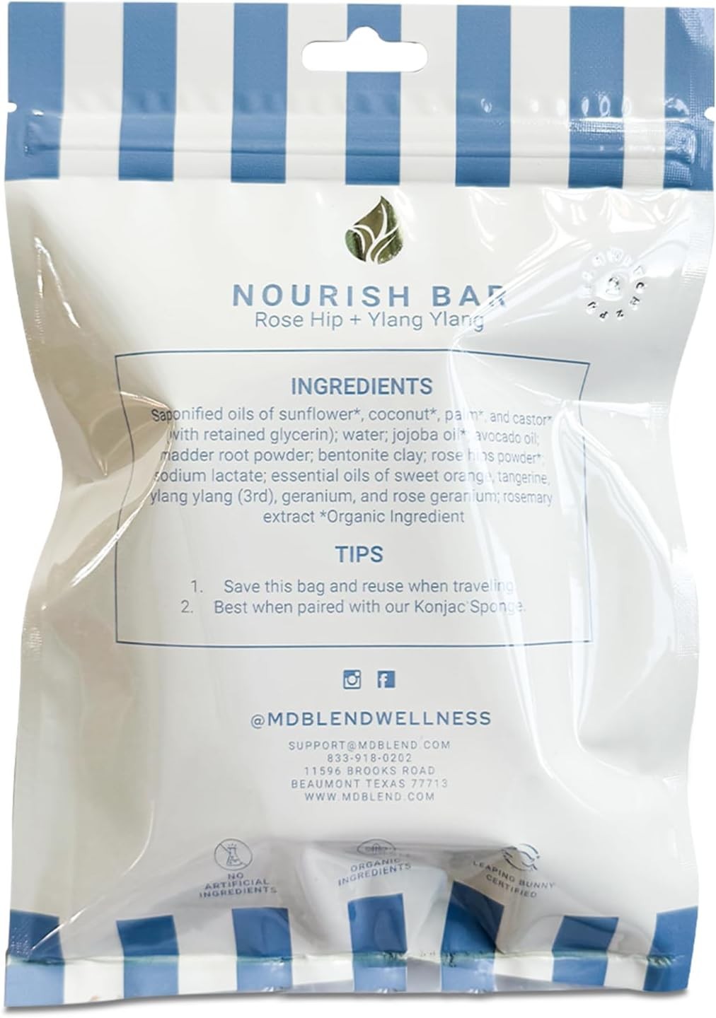 Switch2Pure Nourishing Soap Bar for Sensitive Skin with Jojoba, Avocado & Rose