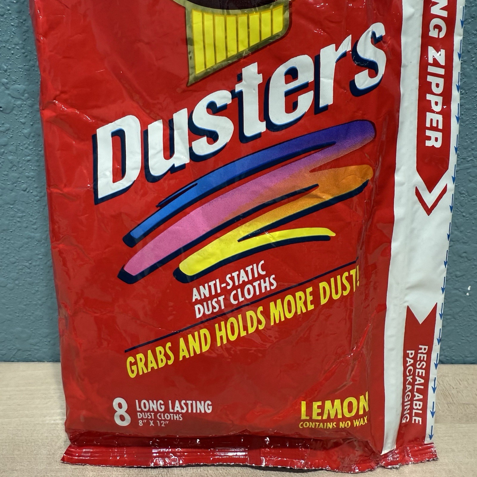 1989 Pledge Dusters Lemon Anti Static Dust Cloths Nostalgia NOS Prop Rare NEW