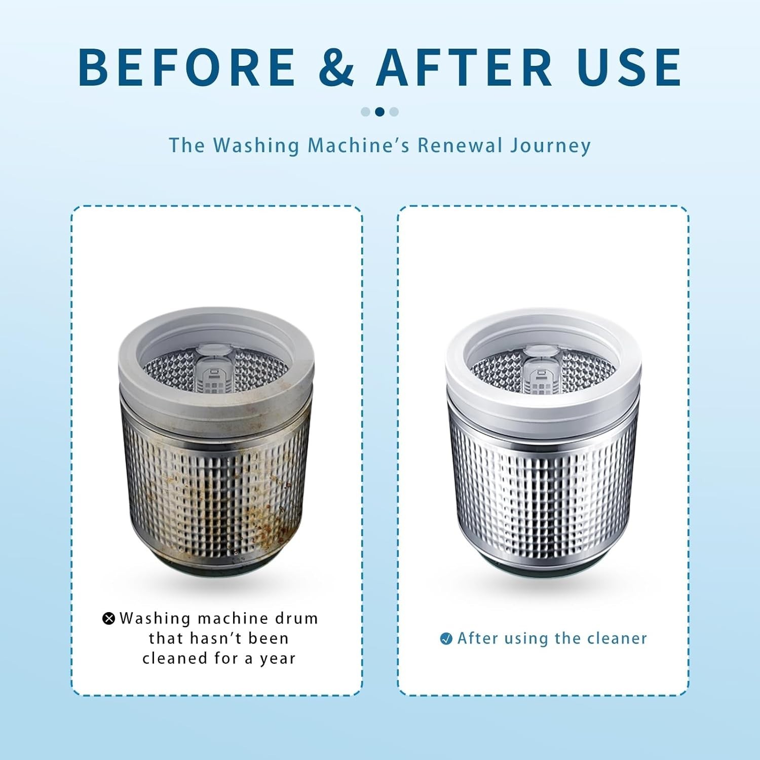 24 Pack Washing Machine Cleaner Descaler Tablets -Deep Clean HE Front & Top Load